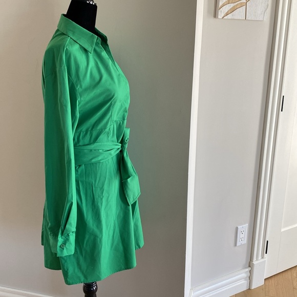 Large green top/ dress Vneck long sleeve - Picture 6 of 12